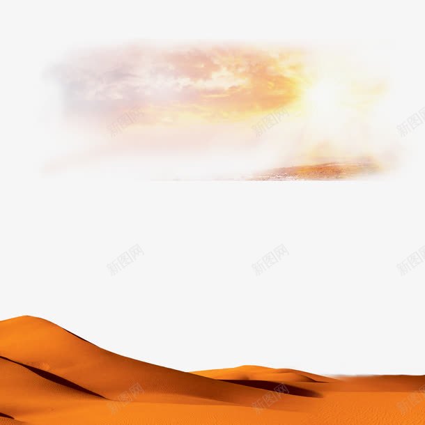 金黄的沙漠和天空png免抠素材_88icon https://88icon.com 天空 沙漠 沙漠天空 流沙 金黄的沙漠