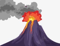 火山爆发素材