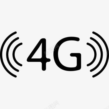 无线符号4G技术的象征图标图标