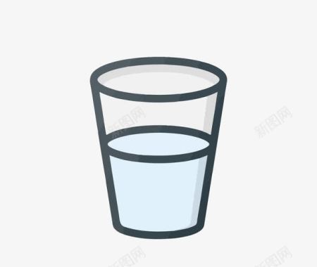 AI卡通玻璃水杯图标图标
