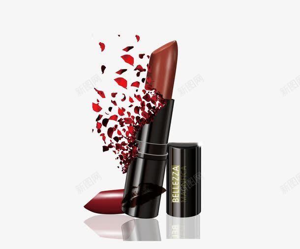 一支唇膏png免抠素材_88icon https://88icon.com 产品实物 免费png 口红 唇釉 大红色 花瓣