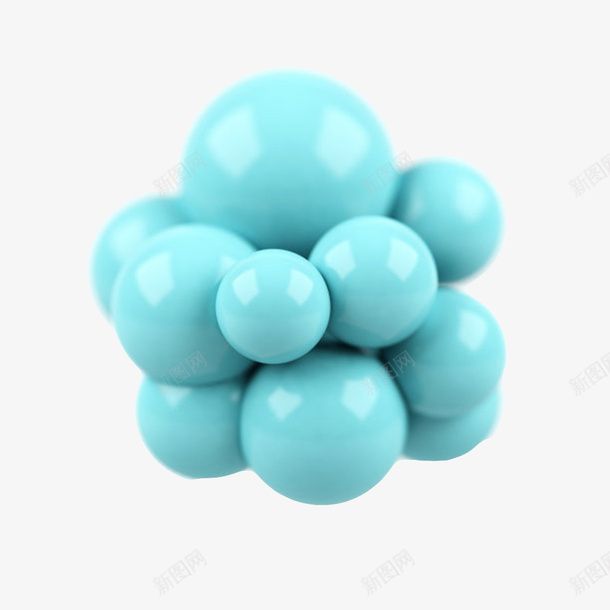 蓝色圆形分子形状png免抠素材_88icon https://88icon.com 分子形状 分子立体结构 原子 发亮 发光 最小单元 物理化学术 空间 组合 阿伏伽德罗