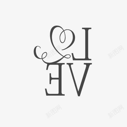 LOVE英文艺术字png免抠素材_88icon https://88icon.com LOVE透明PNG 创意 反向 爱免扣元素 英文字装饰