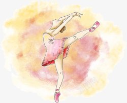 跳芭蕾舞的小女孩素材