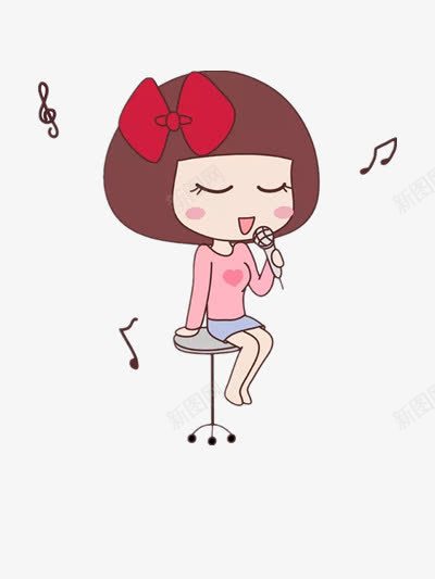 坐着唱歌的女孩png免抠素材_88icon https://88icon.com 卡通 唱歌图 坐着的小朋友 巧克力女孩 素材 节奏 音乐 音乐动态