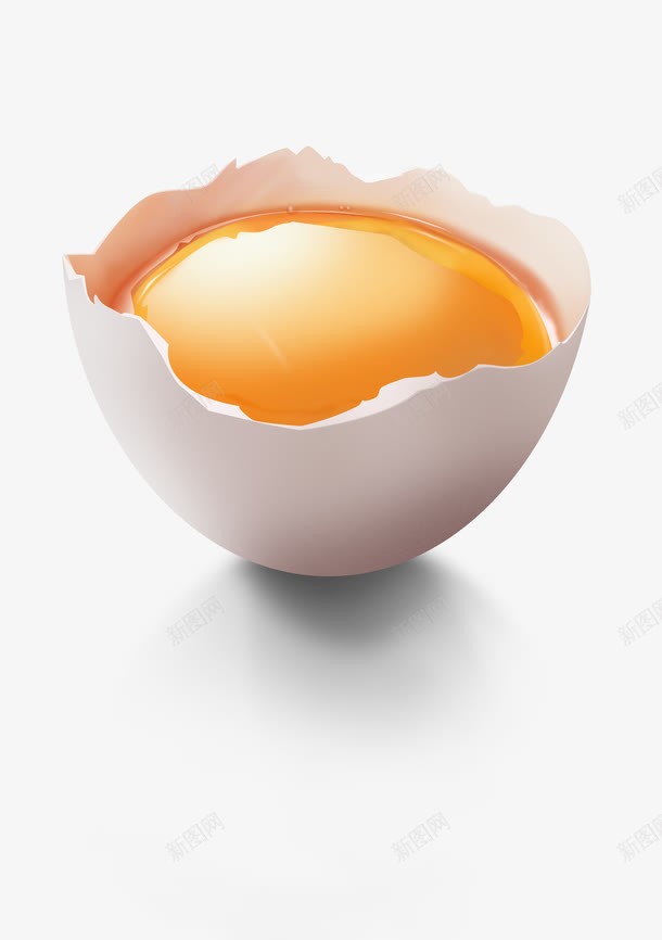 鸡蛋黄和鸡蛋壳png免抠素材_88icon https://88icon.com 健康 营养 蛋黄 鸡蛋