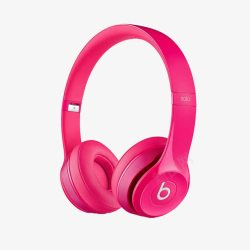 无线头戴式粉色耳机高清图片