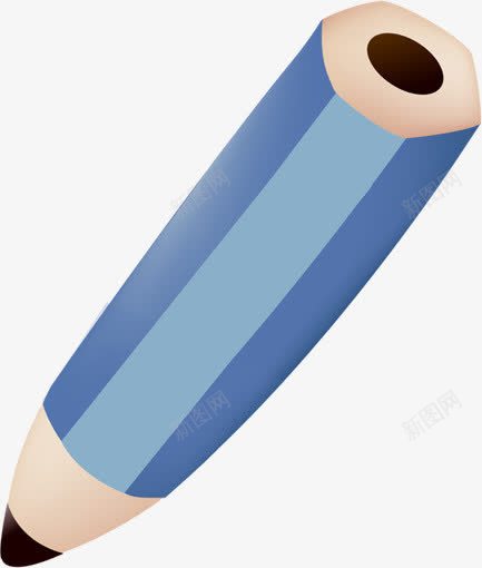 蓝色六边形铅笔创意卡通png免抠素材_88icon https://88icon.com 六边形 创意 卡通 蓝色 铅笔