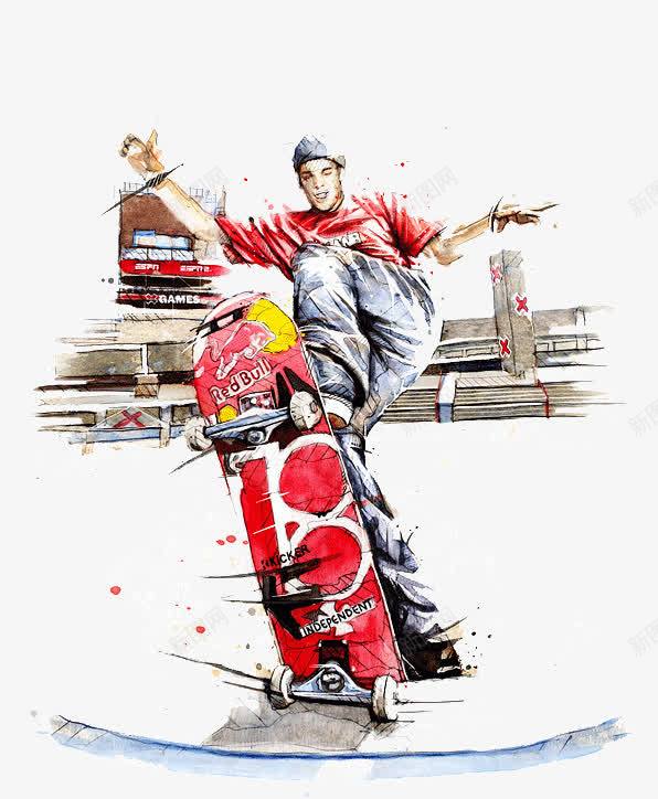 创意手绘创新运动滑板png免抠素材_88icon https://88icon.com 创意 创新 手绘 滑板 滑板宣传海报 男人 艺术 运动