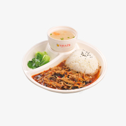 鱼香肉丝饭美味佳肴素材