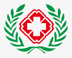 绿色植物标签红十字会标签装饰高清图片