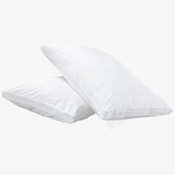羽绒枕芯白色的枕头高清图片
