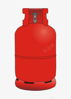 煤气配件红色煤气罐长的高清图片