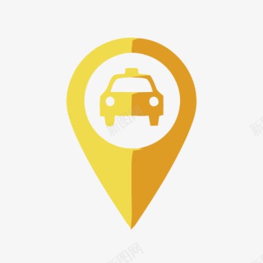 智慧生活出租车服务标志图标图标