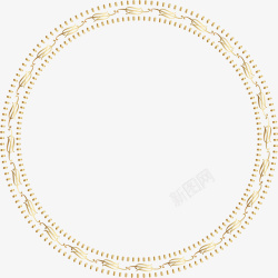 金色圆环金色的圆形画框矢量图高清图片