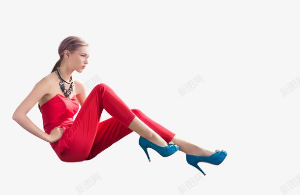 红色套装蓝色高跟鞋干练女性png免抠素材_88icon https://88icon.com 套装 女性 干练 红色 蓝色 高跟鞋