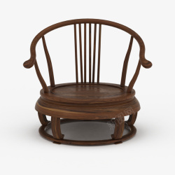 圆形中式复古简单圈椅素材