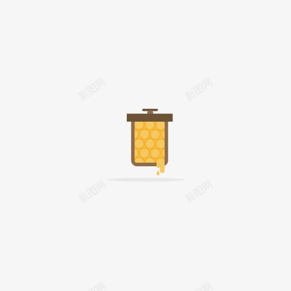蜂蜜罐png免抠素材_88icon https://88icon.com 扁平化 蜂蜜 蜂蜜罐 蜜蜂