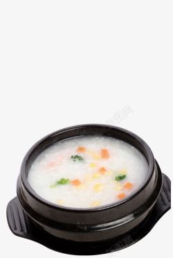 潮汕砂锅粥蔬菜米粥瓦罐煟米粥高清图片