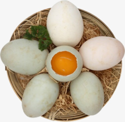 白色土鸭蛋产品展示素材