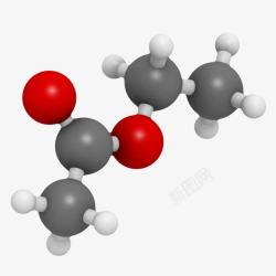 黑色乙酸乙酯分子形状素材