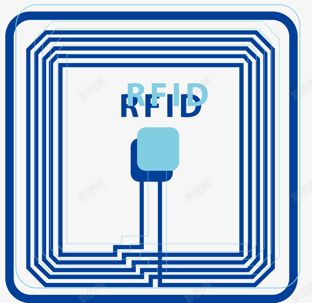 RFID智能芯片矢量图eps免抠素材_88icon https://88icon.com RFID 卡通射频 卡通风格 射频识别 智能芯片 高级技术 矢量图