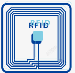卡通射频RFID智能芯片矢量图高清图片