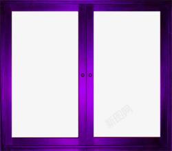 紫色窗框素材