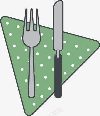 卡通餐桌餐具生活图标图标