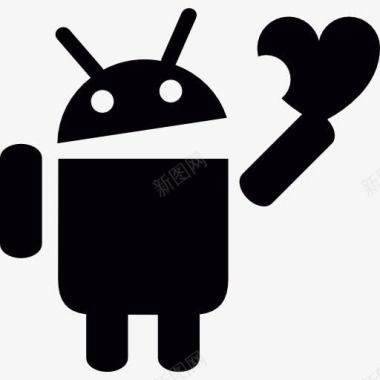 操作系统的爱Android的心图标图标