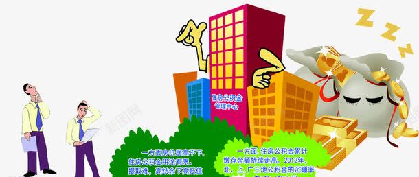 住房公积金png免抠素材_88icon https://88icon.com 人物 住房公积金 建筑 房产 房屋 树木 楼房 贷款