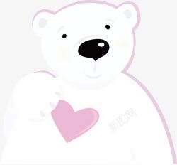 粉色可爱小熊矢量图素材