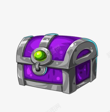 游戏紫色宝箱图标图标