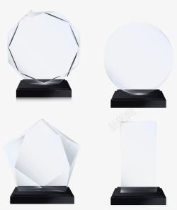 六边形水晶奖杯立体水晶奖杯高清图片
