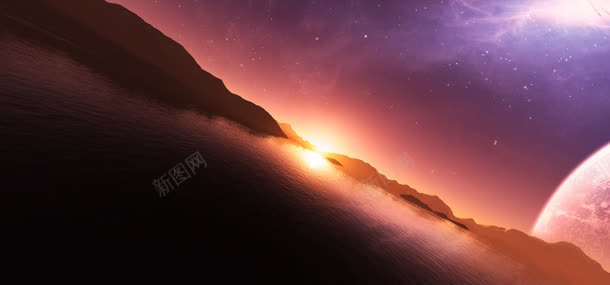 壮丽星河山川jpg设计背景_88icon https://88icon.com 唯美山河 唯美星空