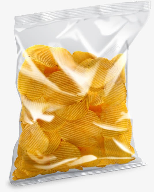 透明包装薯片png免抠素材_88icon https://88icon.com 薯片 透明包装 零食 食品包装袋