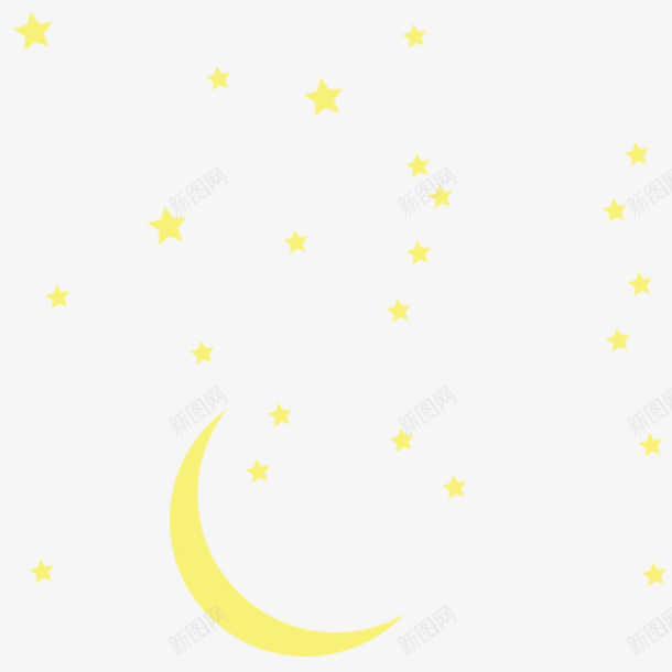 黄色卡通手绘星星月亮png免抠素材_88icon https://88icon.com 卡通 手绘 星星 月亮 背景装饰 装饰图案 闪闪发光 黄色