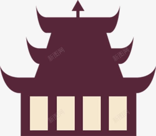 手绘卡通装饰元素png免抠素材_88icon https://88icon.com 中式 元素 卡通 古典 地产 塔楼 建筑 房屋 手绘 装饰