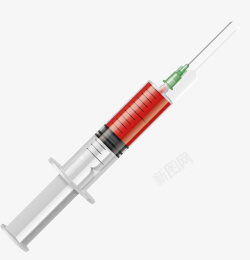 抽血针管矢量插画医疗针管注射器针筒高清图片