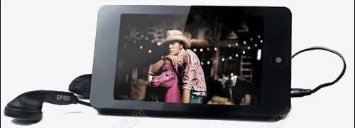 MP4播放器png免抠素材_88icon https://88icon.com MP4播放器 耳机 触屏 黑色