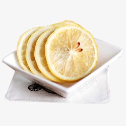 清香爽口产品实物冻干柠檬片高清图片