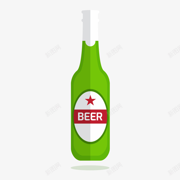 绿色的啤酒瓶png免抠素材_88icon https://88icon.com 啤酒瓶 日常 白色 绿色 绿色啤酒瓶 英文