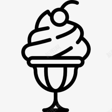 保健食物冰淇淋图标图标