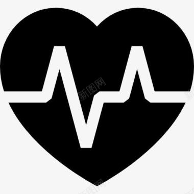 心率运动表心电图的内心图标图标