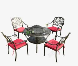 花园家具休闲桌椅烧烤架高清图片