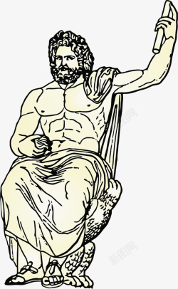 卡通宙斯宙斯迷你风格古希腊神高清图片