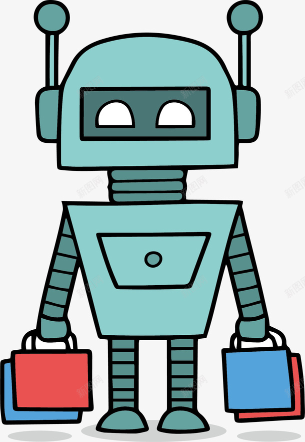 帮忙购物智能机器人矢量图ai免抠素材_88icon https://88icon.com 智能机器人 机器人 矢量png 购物 购物机器人 高科技 矢量图