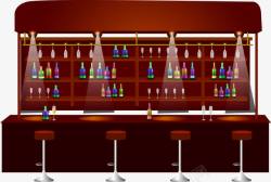 酒吧酒柜酒吧吧台场景高清图片