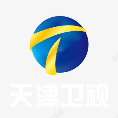 蓝色rgb蓝色天津卫视logo标志图标图标