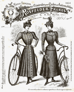 装饰优雅女性自行车海报素材